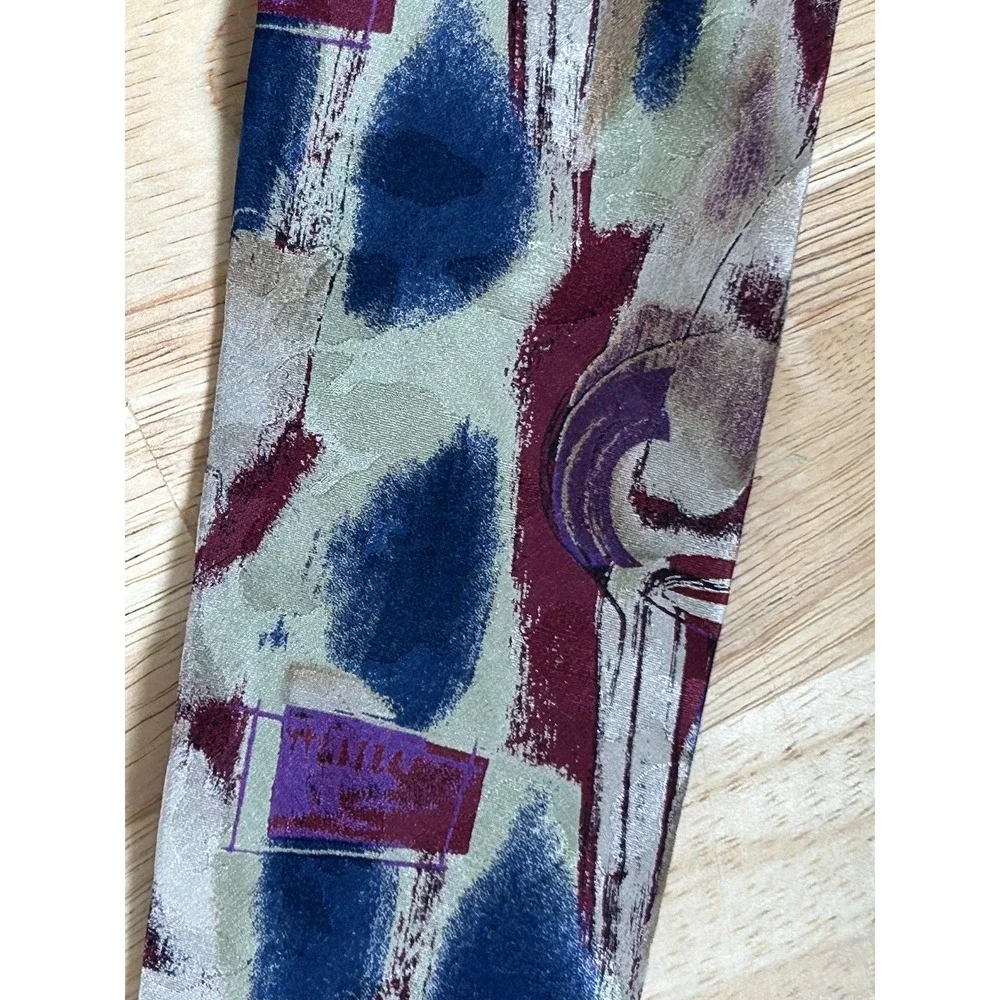 Men's Bill Blass Vintage Silk Tie Art 2 Wear Funky 80s
